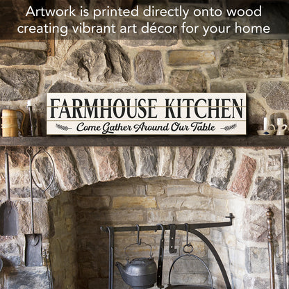 CounterArt Farmhouse Kitchen Horizontal Decorative Indoor/Outdoor Pallet Wood Sign 36" by 7.5" Made in the USA