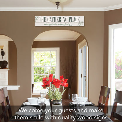 CounterArt The Gathering Place Horizontal Decorative Indoor/Outdoor Pallet Wood Sign 36" by 7.5" Made in the USA