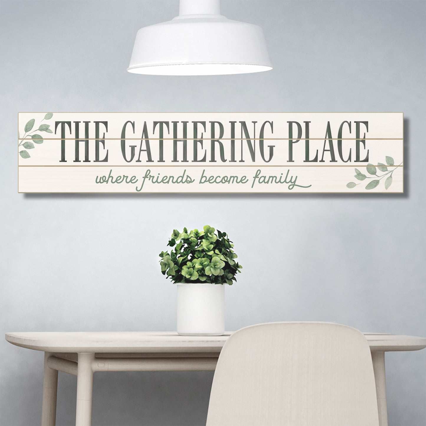 CounterArt The Gathering Place Horizontal Decorative Indoor/Outdoor Pallet Wood Sign 36" by 7.5" Made in the USA