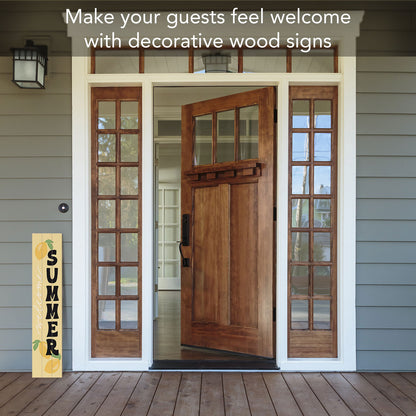 "Welcome Summer" Vertical Decorative Indoor/Outdoor Pallet Wood Welcome Sign 36" by 7.5"