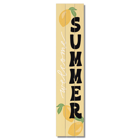 "Welcome Summer" Vertical Decorative Indoor/Outdoor Pallet Wood Welcome Sign 36" by 7.5"