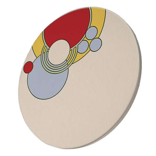 Cabaret Dinnerware Pattern III by Frank Lloyd Wright on 8" Round Stone Trivet Manufactured in The USA Heat Tolerant Easily Wipes Clean