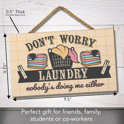 CounterArt Doing Me Decorative Hanging Wood Wall Sign 9.5” by 5.75” Made in the USA Features Braided Rope Hanger
