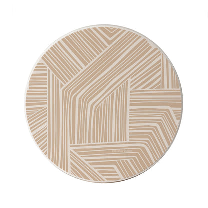 Thirstystone Endless Mocha Round Absorbent Stone Coaster with Protective Cork Backing Manufactured in The USA 4" Diameter