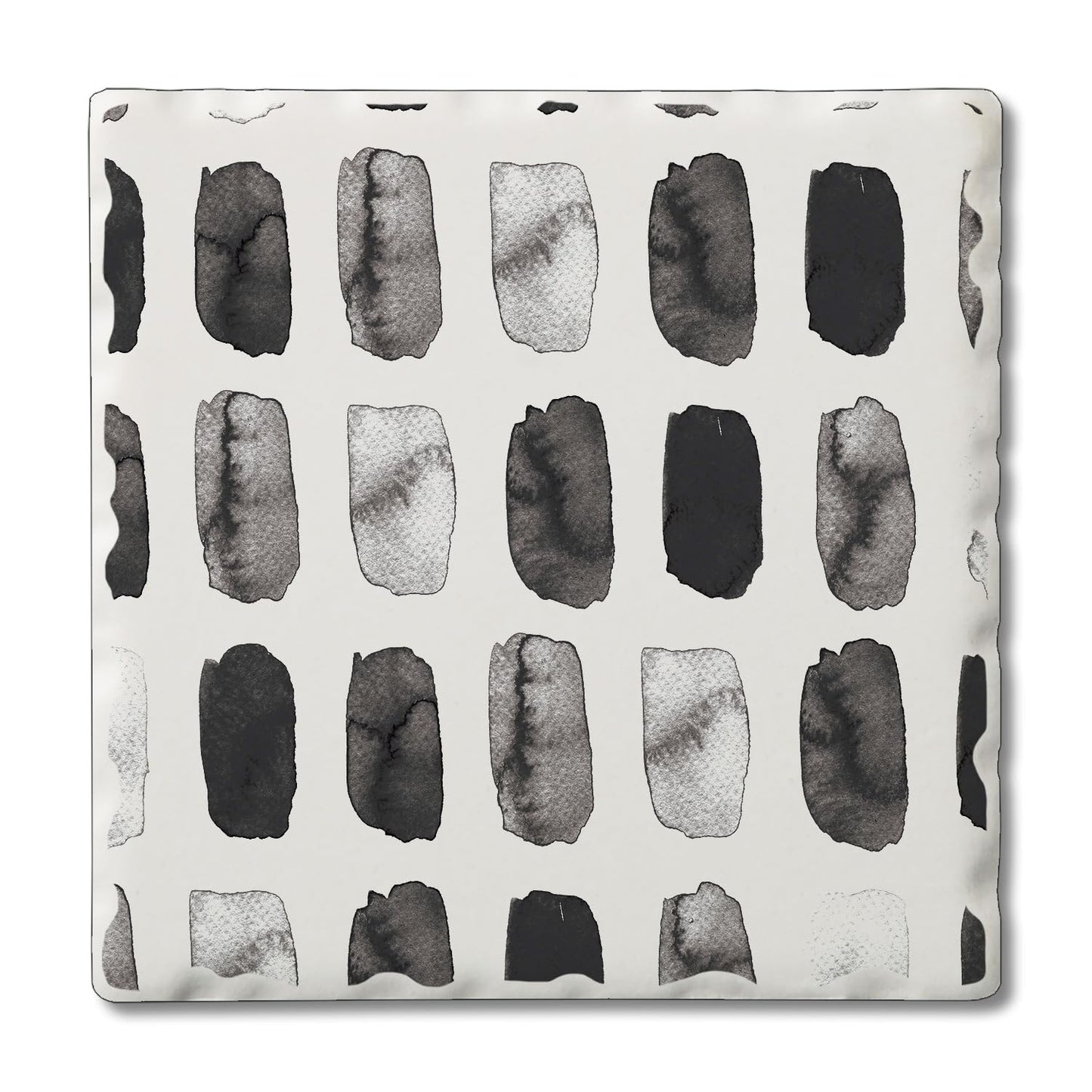 Thirstystone Paint Stripes Single Tumbled Tile Stone Coaster with Protective Cork Backing Manufactured in The USA 4" Square, Colorful, Artistic, Easily Wipes Clean