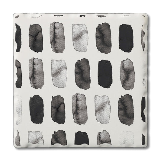 Thirstystone Paint Stripes Single Tumbled Tile Stone Coaster with Protective Cork Backing Manufactured in The USA 4" Square, Colorful, Artistic, Easily Wipes Clean