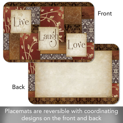 CounterArt Spice of Life 4 Pack Reversible Easy Care Flexible Placemats Made in the USA