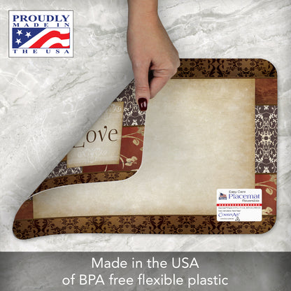 CounterArt Spice of Life 4 Pack Reversible Easy Care Flexible Placemats Made in the USA