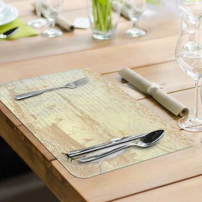 CounterArt Coastal Waterways 4 Pack Reversible Easy Care Flexible Placemats Made in the USA