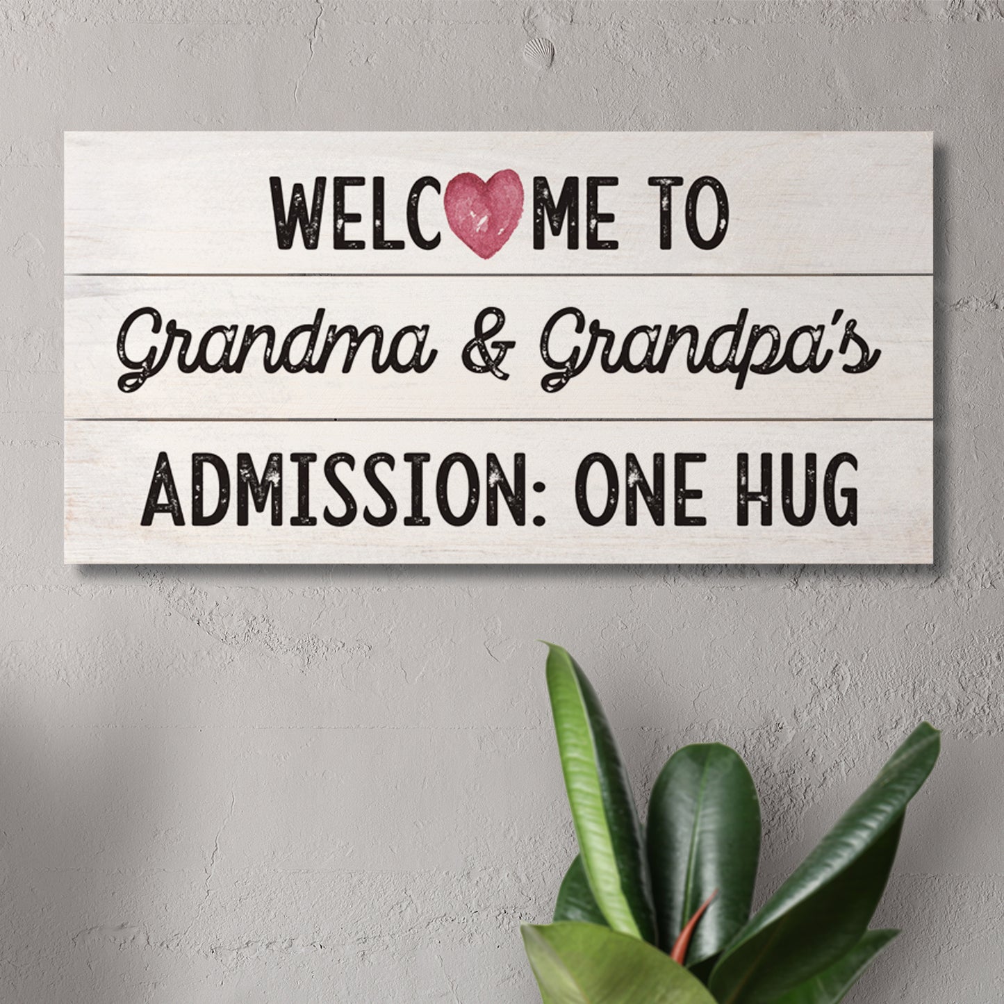 CounterArt Welcome To Grandmas Decorative Slatted Pallet Wood Sign 12" by 6" Made in the USA