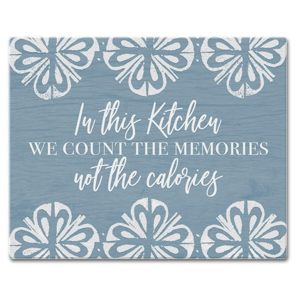 CounterArt Kitchen Memories 3mm Tempered Glass Cutting Board 15" x 12" Manufactured in the USA