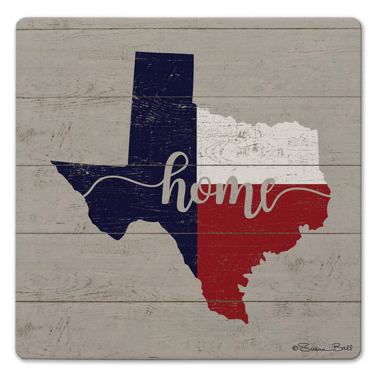 Thirstystone Texas Flag Home Decorative Heat Tolerant Stone Trivet with Non-Skid Cork Backing 8” Square