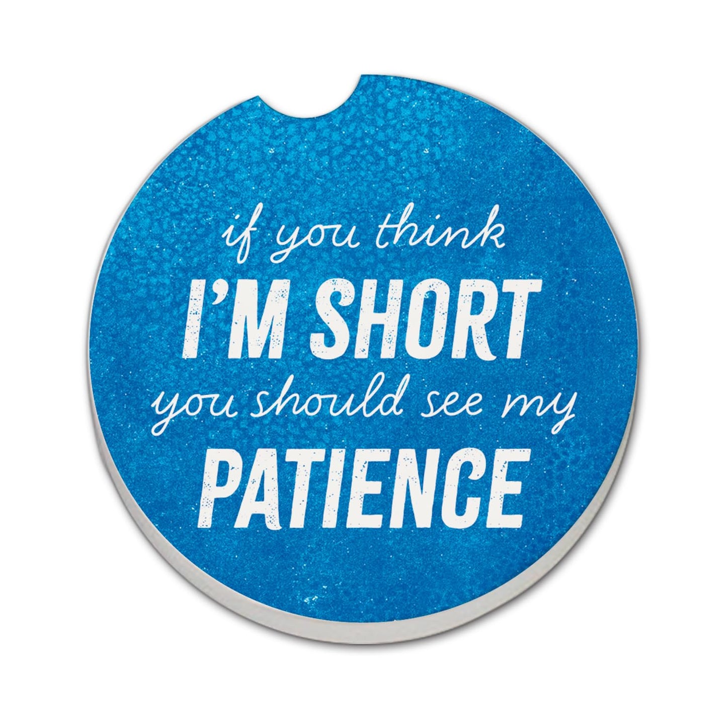 Thirstystone Patience Single Absorbent Stone Coaster for Vehicle Cup Holder 2.6” Diameter Manufactured in The USA