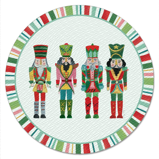 CounterArt Nutcrackers 4mm Tempered Glass Lazy Susan Turntable 13" Diameter