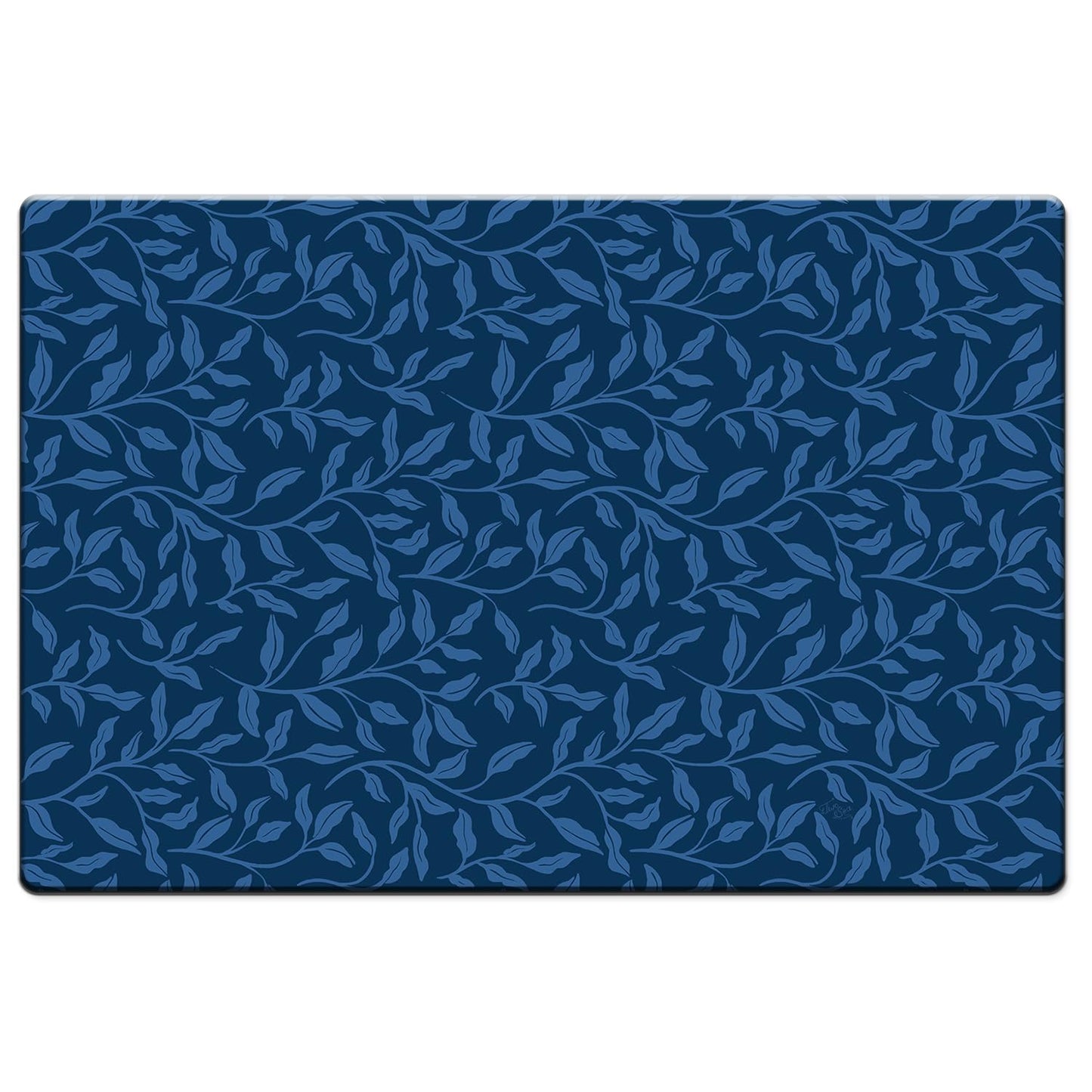 Highland Home Indigo Sea 30” x 20” Decorative Vinyl Comfort Floor Mat Manufactured in The USA, Waterproof, Easy to Clean