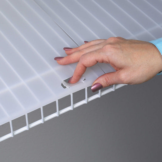 Shelf It 12" Heavy Duty Metal Shelf Liners 10 Foot Roll Made in The USA Pre-Cut Corners for Easy Installation, Protects Surfaces from Spills & Stains