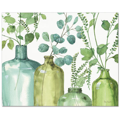 CounterArt Greenery 3mm Tempered Glass Cutting Board 15" x 12" Manufactured in the USA