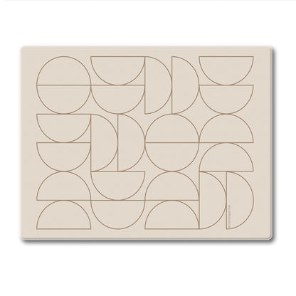 CounterArt Mocha Moon 3mm Tempered Glass Cutting Board 10” x 8” Manufactured in the USA