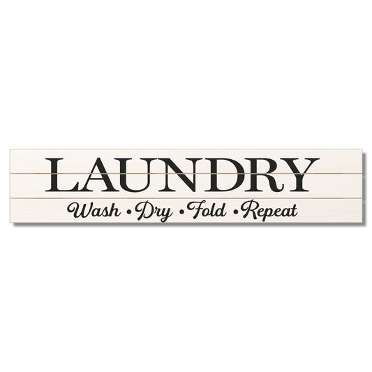 CounterArt Laundry Rules Horizontal Decorative Indoor/Outdoor Pallet Wood Sign 36" by 7.5" Made in the USA