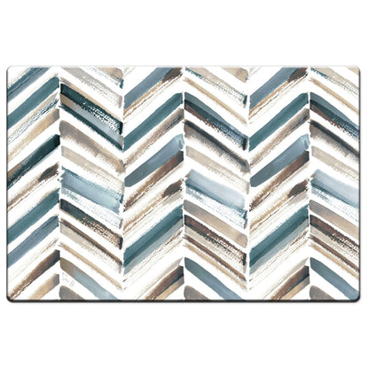 CounterArt Painted Chevron 30” x 20” Decorative Vinyl Comfort Floor Mat Manufactured in The USA, Waterproof, Reduces Muscle Fatigue, Easy to Clean