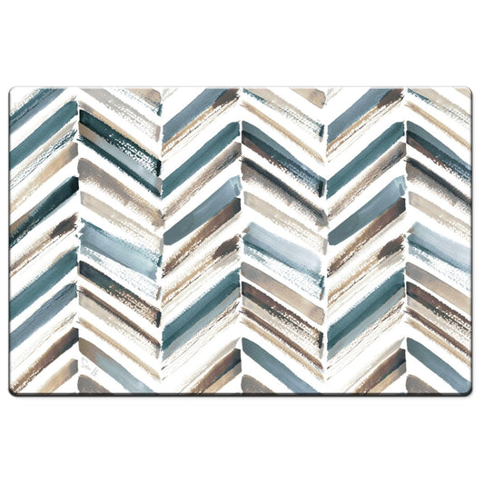 CounterArt Painted Chevron 30” x 20” Decorative Vinyl Comfort Floor Mat Manufactured in The USA, Waterproof, Reduces Muscle Fatigue, Easy to Clean
