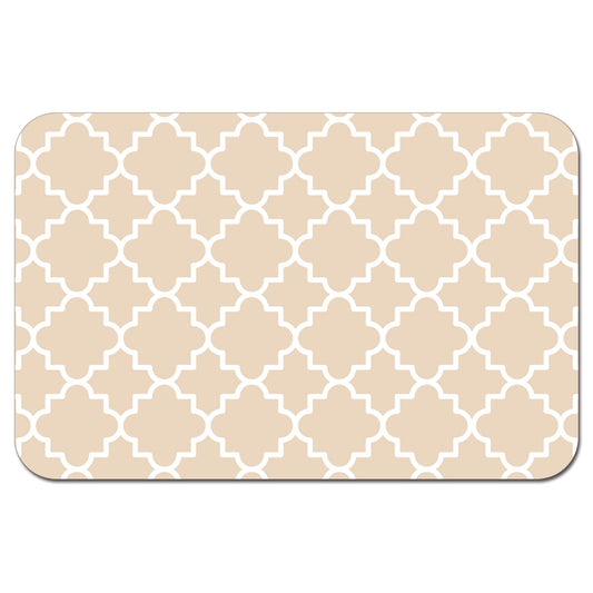 CounterArt Quatrefoil Easy Care Waterproof Pet Feeding Mat 17.13” x 11.25” Made in The USA of BPA Free Plastic, Safe for Pets, Protects Floors from Scratches Stains & Spills