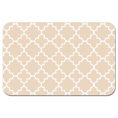 CounterArt Quatrefoil Easy Care Waterproof Pet Feeding Mat 17.13” x 11.25” Made in The USA of BPA Free Plastic, Safe for Pets, Protects Floors from Scratches Stains & Spills