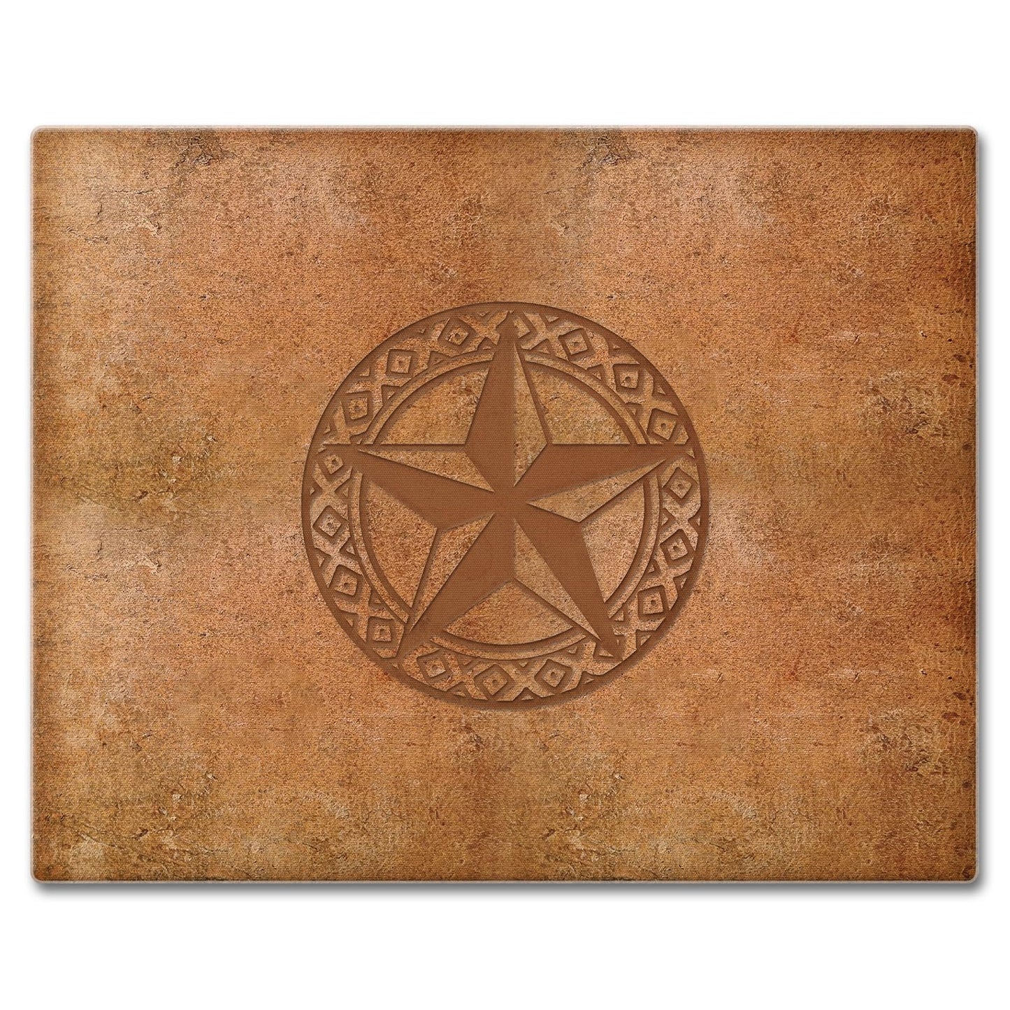 CounterArt Leather Lonestar 3mm Tempered Glass Cutting Board 15" x 12" Manufactured in the USA