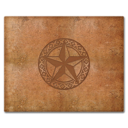 CounterArt Leather Lonestar 3mm Tempered Glass Cutting Board 15" x 12" Manufactured in the USA