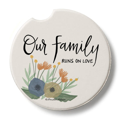 Thirstystone Serene Family Single Absorbent Stone Coaster for Vehicle Cup Holder 2.6” Diameter Manufactured in The USA