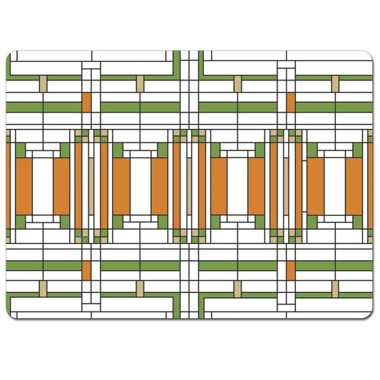 Oak Park Skylight by Frank Lloyd Wright Decorative Hardboard Placemat 4 Pack Manufactured in the USA