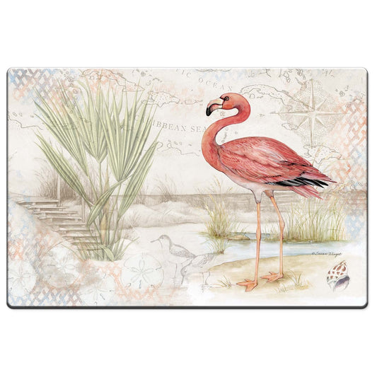 CounterArt Caribbean Seas 30” x 20” Decorative Vinyl Floor Mat Manufactured in The USA Waterproof Easy to Clean Textured Vinyl Backing