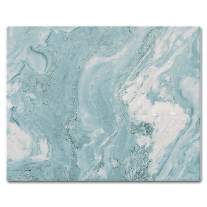 CounterArt Teal Quartz Design 3mm Tempered Glass Cutting Board 15” x 12” Manufactured in the USA