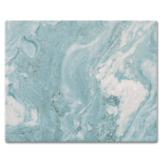 CounterArt Teal Quartz Design 3mm Tempered Glass Cutting Board 15” x 12” Manufactured in the USA