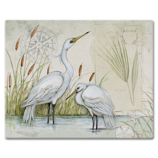 CounterArt Caribbean Seas 3mm Tempered Glass Cutting Board 12" x 15"