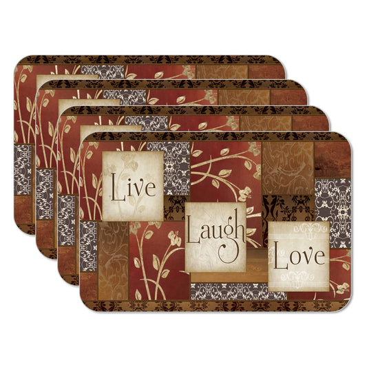 CounterArt Spice of Life 4 Pack Reversible Easy Care Flexible Placemats Made in the USA