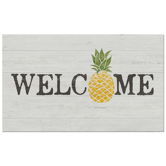 Counterart Welcome Pineapple Indoor/Outdoor Entryway Floor Mat Manufactured in the USA 29.5" by 17.75"