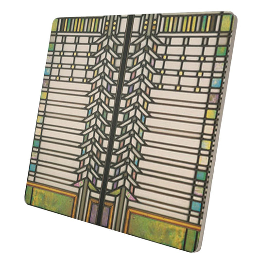 Frank Lloyd Wright's Darwin D. Martin House Design on 8" Square Stone Trivet Manufactured in The USA Heat Tolerant Easily Wipes Clean