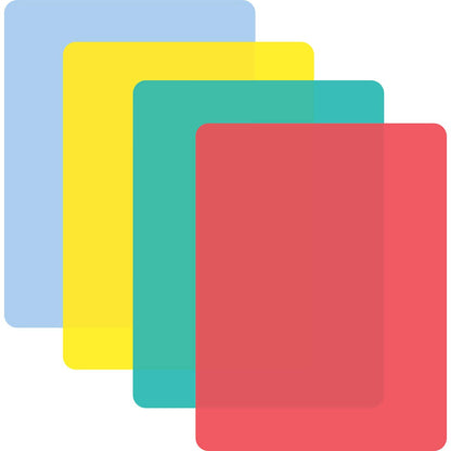 Cut N' Funnel Flexible Cutting Board Mats Set of 4, Assorted Bright Colors, Made in the USA of BPA Free Food Grade Plastic, 7.5” x 5.75”