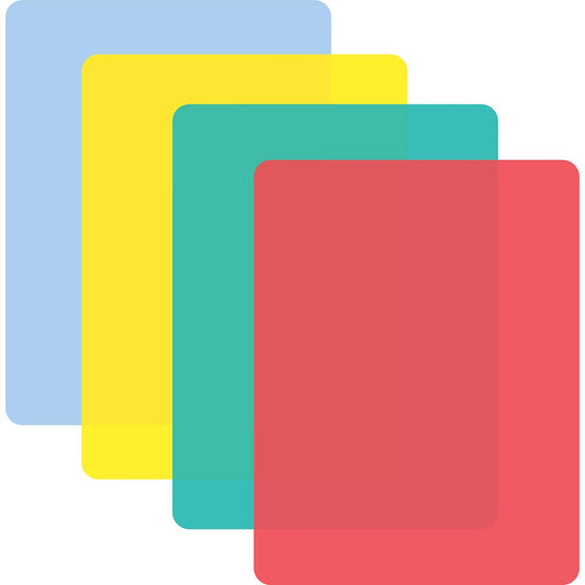 Cut N' Funnel Flexible Cutting Board Mats Set of 4, Assorted Bright Colors, Made in the USA of BPA Free Food Grade Plastic, 7.5” x 5.75”