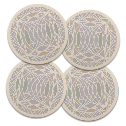 Blossom from Frank Lloyd Wright Foundation on 4 Pack Round Absorbent Stone Coasters 4" Diameter