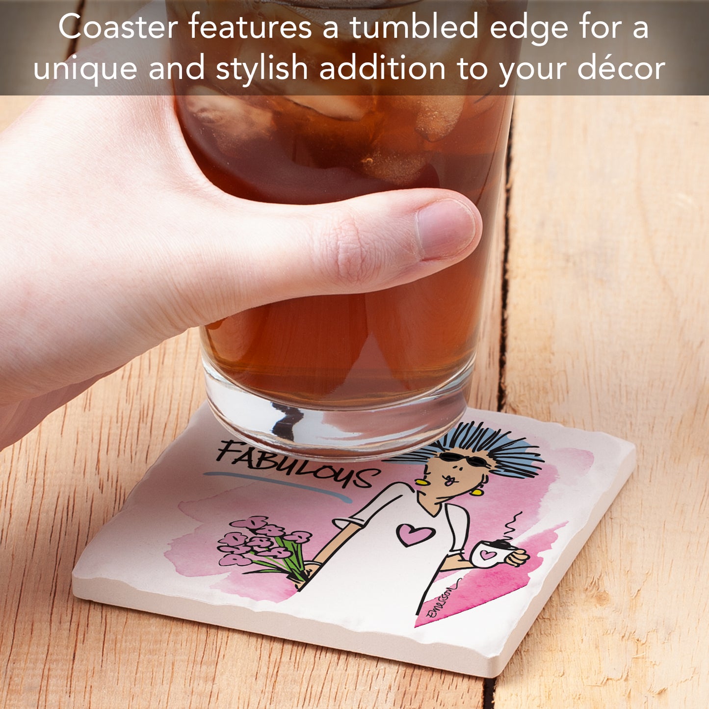 Thirstystone Mature & Fabulous Single Tumbled Tile CoasterManufactured in The USA Humorous, Stylish, Single Coasters Allow You to Create Own Set