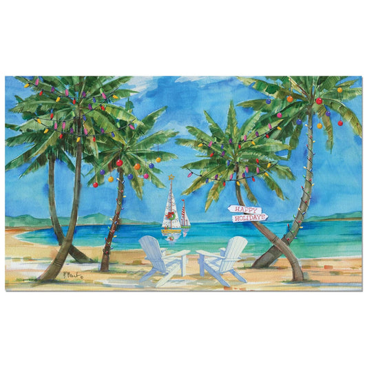 Counterart Holiday Palms Indoor/Outdoor Entryway Floor Mat Manufactured in the USA 29.5" by 17.75"