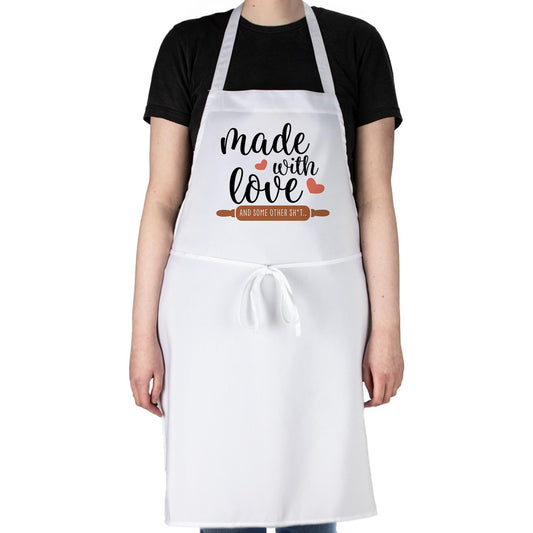 Counterart Made With Love Chef Apron Great for Baking, Grilling, and Everyday Cooking Printed with Cute Funny Quotes