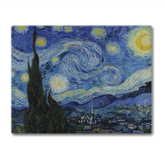 CounterArt Starry Night 3mm Tempered Glass Cutting Board 10” x 8” Manufactured in the USA