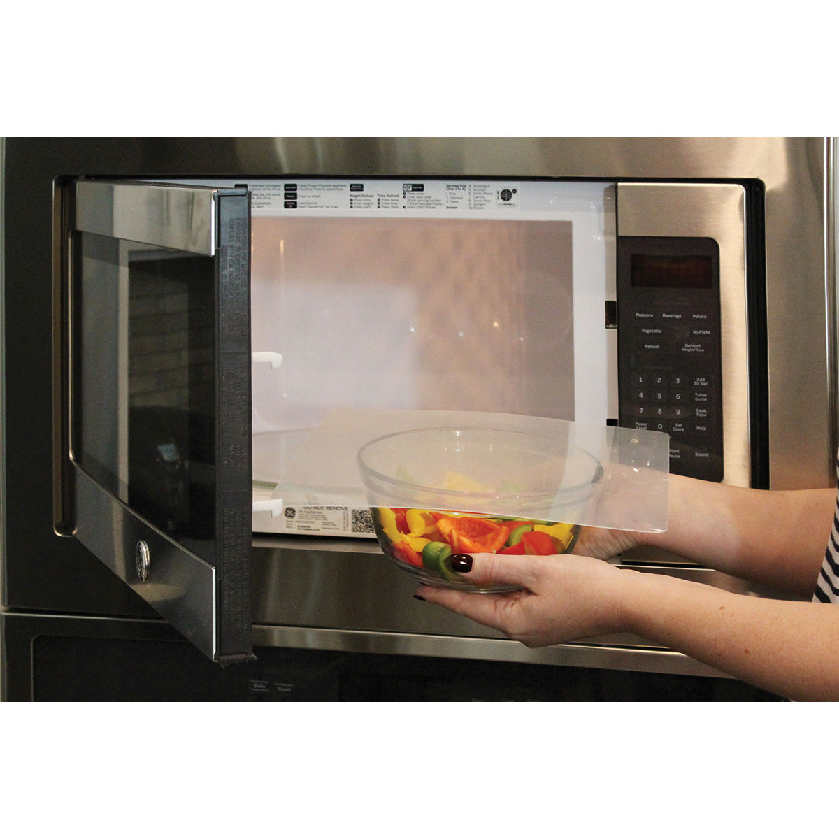 Micro Tops Square Splatter Guards Pack of 2 Assorted Sizes PA Free Plastic for the Microwave Oven, by Chop Chop