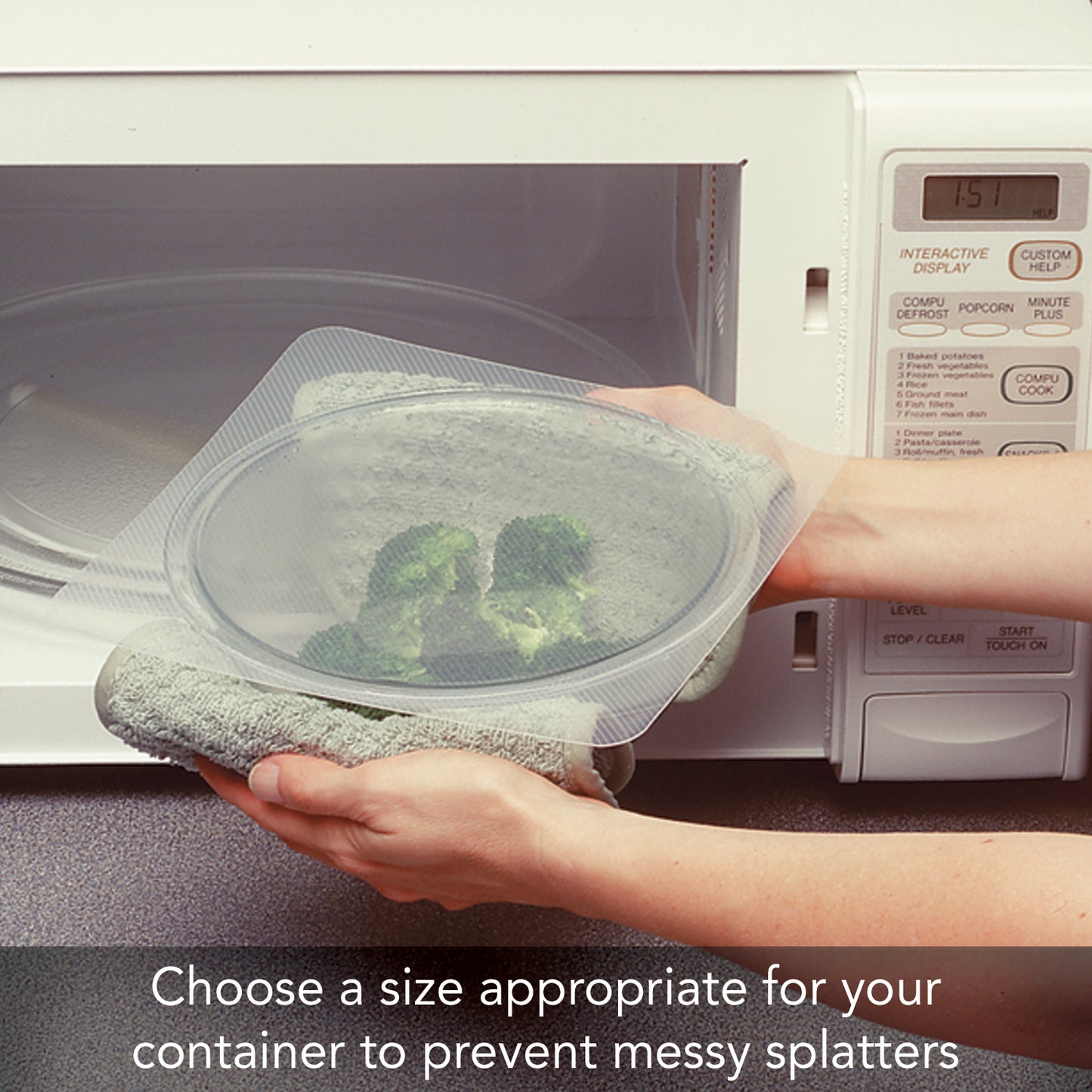 Micro Tops Square Splatter Guards Pack of 2 Assorted Sizes PA Free Plastic for the Microwave Oven, by Chop Chop