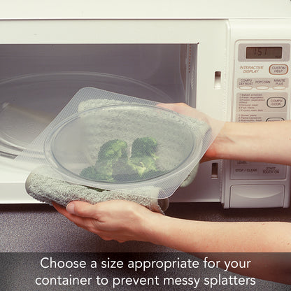 Micro Tops Square Splatter Guards Pack of 2 Assorted Sizes PA Free Plastic for the Microwave Oven, by Chop Chop