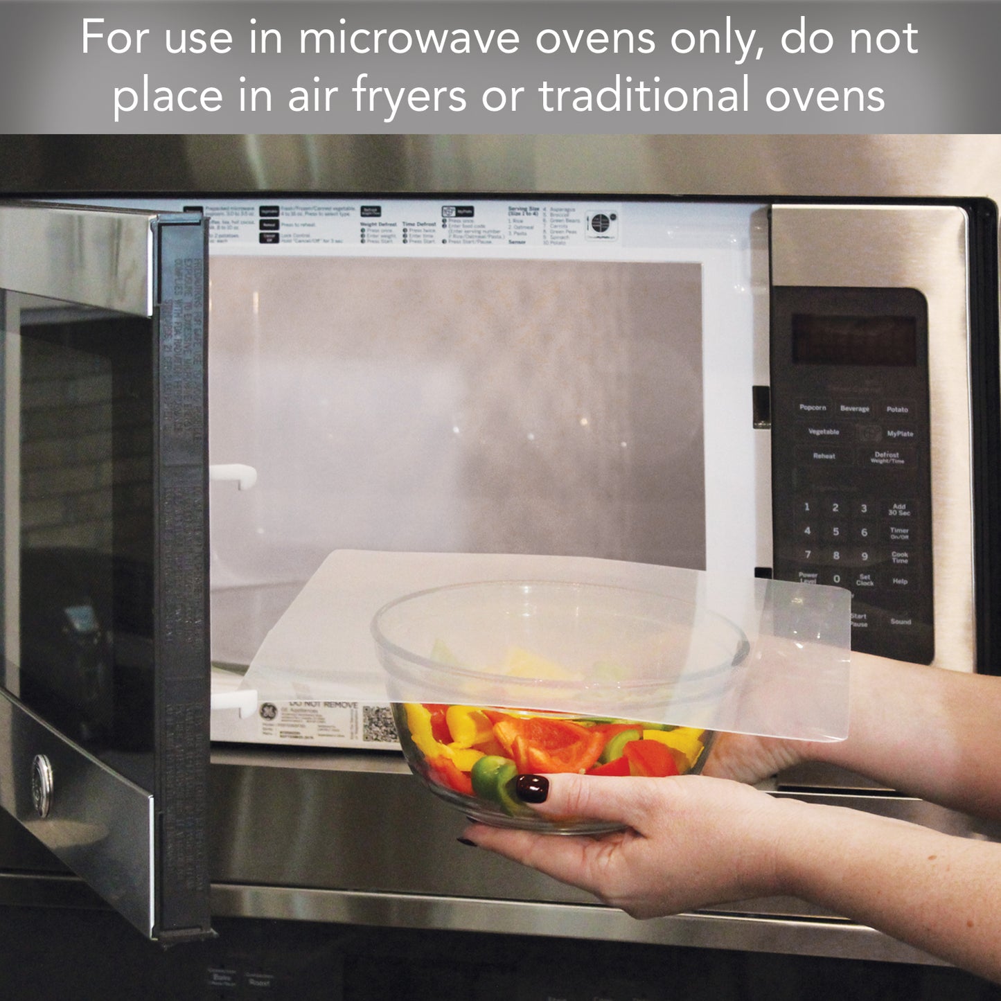 Micro Tops Square Splatter Guards Pack of 2 Assorted Sizes PA Free Plastic for the Microwave Oven, by Chop Chop