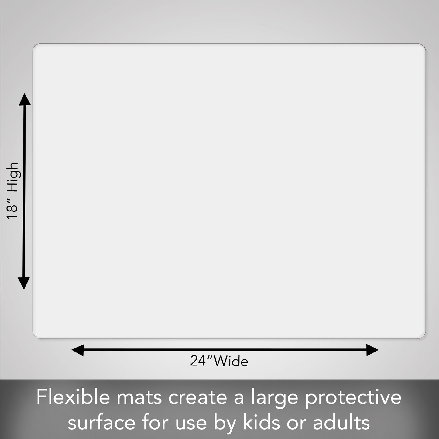Cut N' Funnel Large Premium Protect It and Craft Mat 24" by 18" Made in the USA Non-slip Flexible Plastic